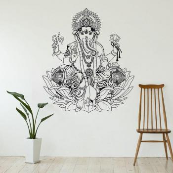 Ganesha Zauberstab Vinyl Aufkleber