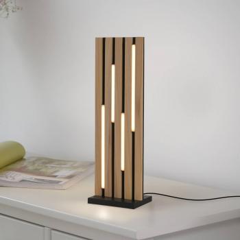 Lampada da tavolo Q-Acoustic LED dimmerabile in legno 60 cm