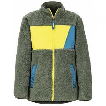 Marmot Roland Fleece Jacke für Kinder – Größe S, Crocodile / Citronelle
