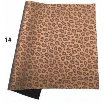 Glitterwishcome A4 Size Leopard Faux Leather Vinyl Sheets