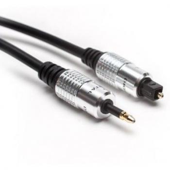 Cable Óptico 2 m Flexible Toslink Mini 3,5 mm – Aricona N°446