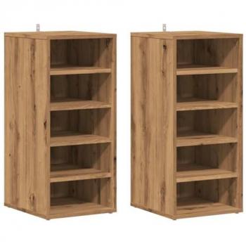 Armadio per Scarpe in Duroro 2 Pz 32x35x70 cm