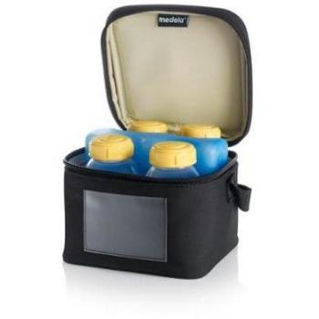 Sac isotherme avec 4 biberons et un bloc réfrigerant Medela Cooler