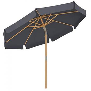 Parasol inclinable octogonal 3 m para jardín, gris