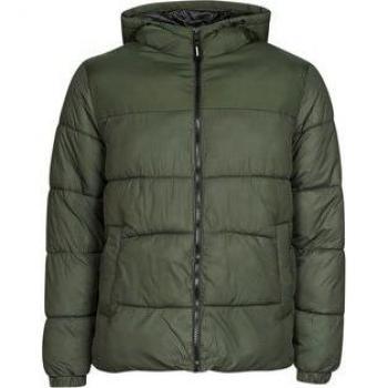 Jack & Jones JJCHILI PUFFER HOOD Men's Insulated Jacket in Khaki
