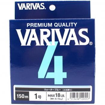 Varivas Blau 150 m PE‑Kabel 4×4 – 18 lb Tragfähigkeit, Code 0557
