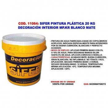 Sifer Pintura Plástica 20 kg para Paredes y Techos