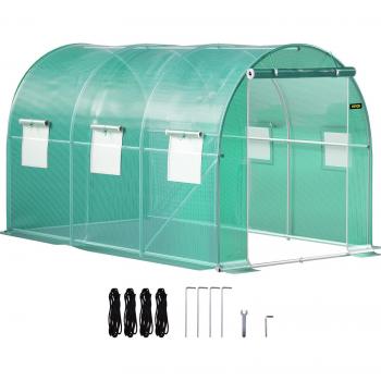 Serre de Jardin Tunnel VEVOR Cadre Acier Vert