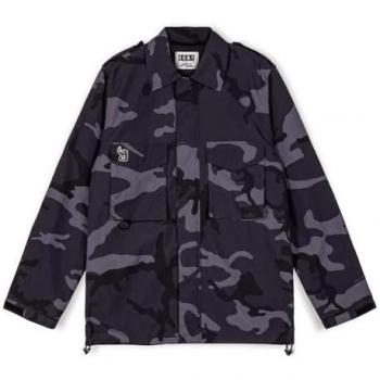 Tusker Temple Grimey Black Tracksuit Jacket, All‑Over Print, S Men