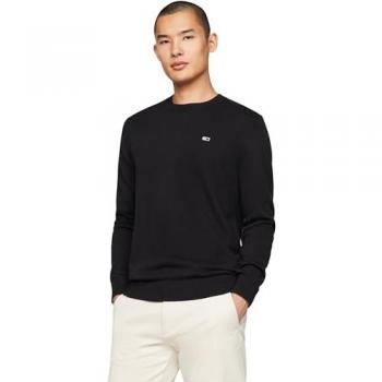 Tommy Jeans Maglione Girocollo Essential NERO