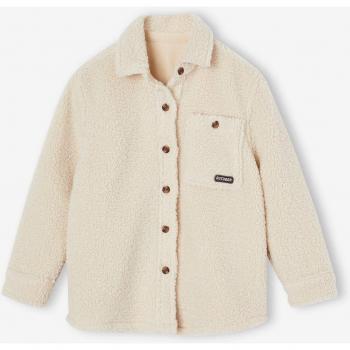 Chemise Sherpa VERTBAUDET écru à carreaux doux