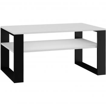 Tavolino moderno rettangolare 1P bianco e nero