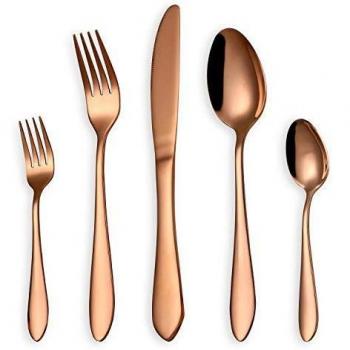 Luxury Dining: HOMQUEN 30‑Piece Rose Gold Cutlery for 6