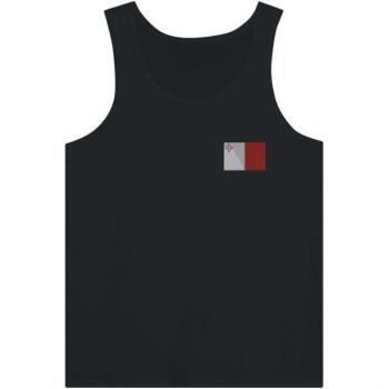 Unisex Malta Flag Top – 100% katoen, donkere kleur, gebalanceerd design