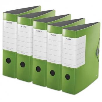 LEITZ® Ordner SOLID, A4, 82 mm, 5 Stück, hellgrün
