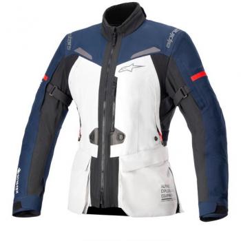 Veste Moto Femme Alpinestars Stella ST-7 2L Gore-Tex Imperméable Gris Ice/Bleu Foncé/Noir
