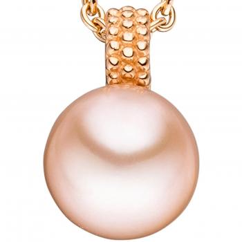 Jobo Damen Anhänger 585 Gold Rotgold 1 rosa Süßwasser-Perle