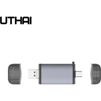 UTHAI J17 Type-C OTG Card Reader with USB Female Port
