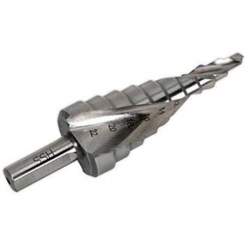 Sealey Industrial Grade HSS M2 Step Drill Bit 4-22mm Spiral Flute