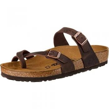 Birkenstock Mayari Leather Infradito, Arancione, Donna, Taglia 37 EU