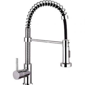Rubinetto cucina Anaconda: monocomando, doccetta a molle in ottone cromato