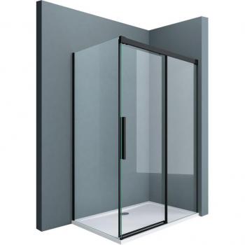 Cabine de Douche Doporro Noir 90x110 avec Amortisseur