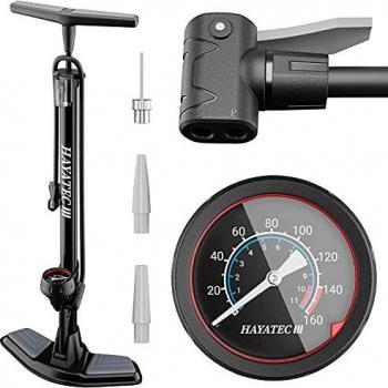 Alaskaprint All-Ventil-Fahrradpumpe – Kompakt mit Manometer, Hochdruck-Standpumpe & Handpumpe