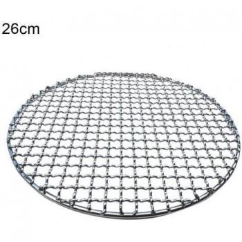 Plaque circulaire antiadhésive pour gril en acier inox