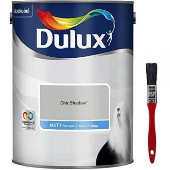 Dulux 5278710 Walls & Ceilings Matt Emulsion Paint, Chic Shadow, 5 Litre