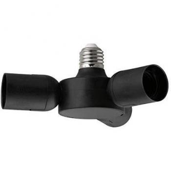 Adaptateur 3 prises E27 Noir
