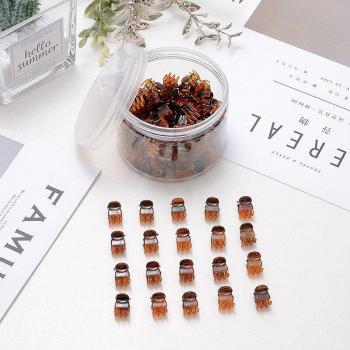 Kunststoff Haar Klaue Clips 20 Stück 1cm und 1,5cm für Frauen und Mädchen, in Schwarz, Braun und Transparent