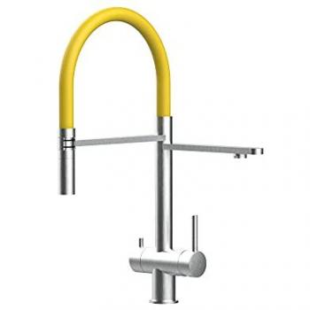 Mitigeur VIZIO avec Bec Jaune Orientable et Douchette