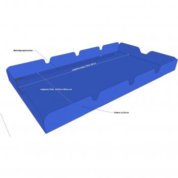 Ersatz-Bezug Grasekamp Hollywoodschaukel Sonnendach Dachplane Blau