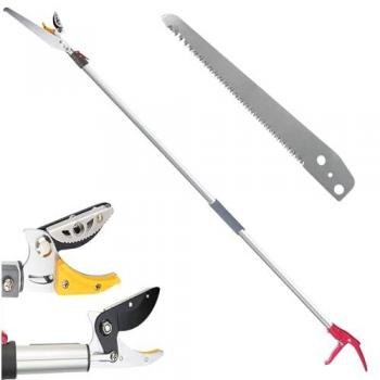 FISHTEC Sécateur Extensible – 1,37 m à 2,20 m + Scie Arboricole