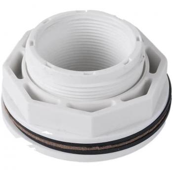 Paquete completo de 2 piezas 1 1/2” con retorno y contratuerca SP1023 blanco