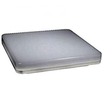 Plafonnier LED 4000°K Vision-EL 777908 avec Détecteur RF, Aluminium/PVC, 18 W, Blanc, 28 x 28 cm