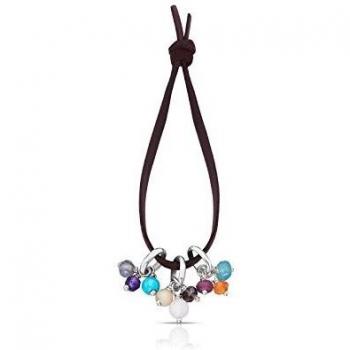 Conjunto de anillas Hold de plata con gemas