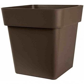 Euro 3 Plast Pflanzgefäß Mitu Pac Quadro, 40 cm, taupe, Erdvol. 41 l