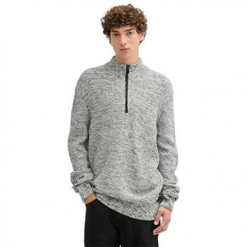 TOM TAILOR DENIM Strickpullover mit Reißverschluss