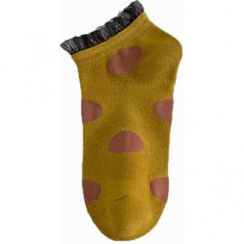 Skarpetki Stopki de encaje con estampado de puntos grandes, 2 pares, para mujer