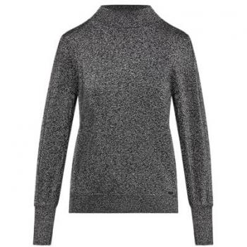 Glamouröser Puffarm-Strickpullover