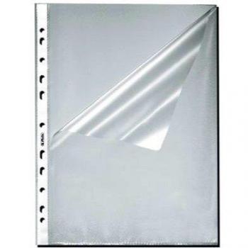 Herlitz 10840098 Pochettes perforées A4 grainées ouvertes en haut et sur le côté