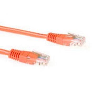 Cable Ethernet 15m Cat5e UTP Sin Blindaje Naranja