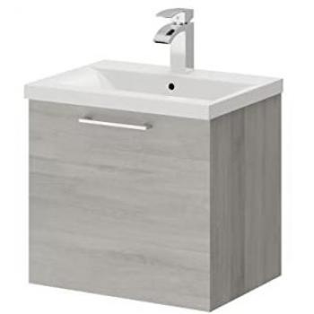 Napoli Wall Mounted Vanity Unit with Ceramic Basin and Chrome Handle