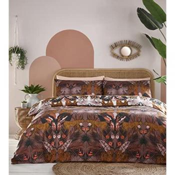 Furn Kaihalu Jungle Animal Floral Reversible Duvet Cover Set