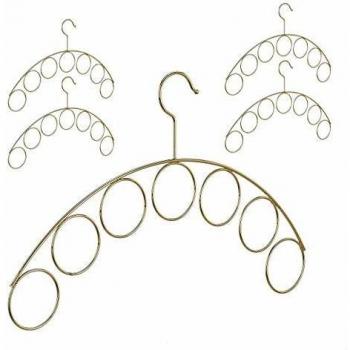 Luxury Gold 5‑Pack Hangers for Shirts, Blouses & Scarves – Relaxdays