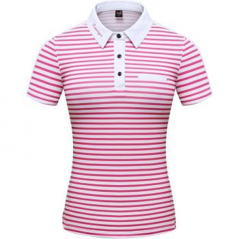 Women’s Red Striped Sports T-shirt D0802