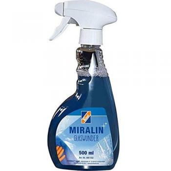 TECHNOLIT® Miralin-Glaswunder, Glasreiniger, Fensterreiniger, Spiegelreiniger, 0.5 Liter