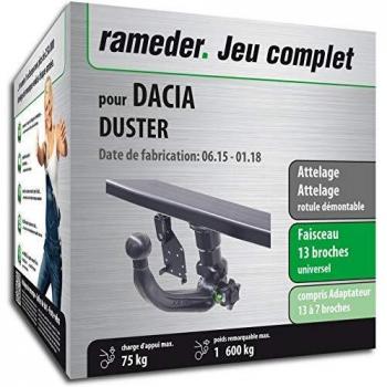 Attelage Dacia Duster avec rotule démontable + Faisceau 13 Broches