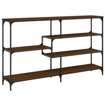 VidaXL Engineered Wood Console Table in Brown Oak, 160x32x95 cm